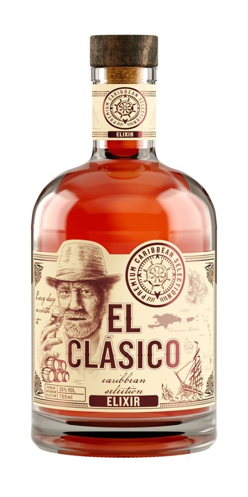 Rum El Clásico Elixír 0,5l 30%